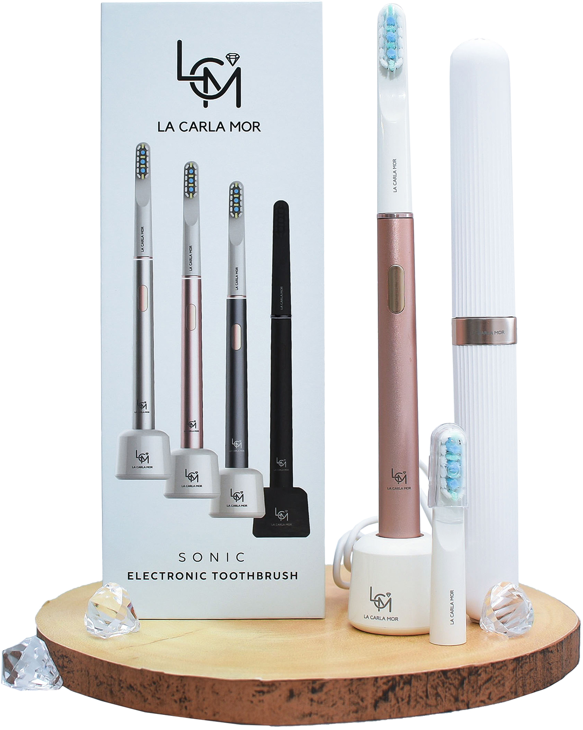 Premium La Carla Mor Sonic Toothbrush Pink - Image 4