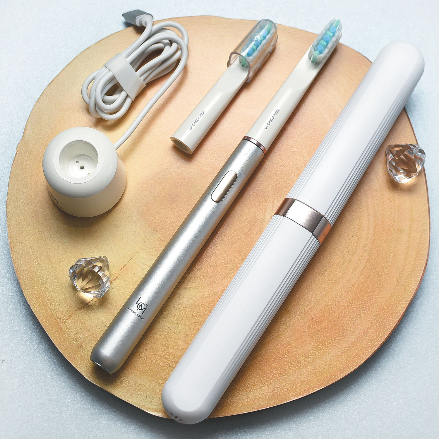 Premium La Carla Mor Sonic Toothbrush Silver - Image 6